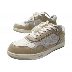 CHAUSSURES BASKETS DIOR SNEAKERS B27 3SN272ZIR 41.5 EN CUIR BEIGE JACQUARD 990€