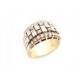 BAGUE BANDEAU T56 EN OR JAUNE 10.2GR SERTIE 40 DIAMANTS 1CT GOLD DIAMONDS RING