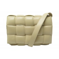 NEUF SAC A MAIN BOTTEGA VENETA PADDED CASSETTE CUIR BEIGE BANDOULIERE BAG 3600€