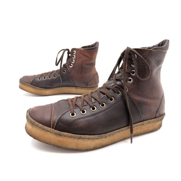 CHAUSSURES YOHJI YAMAMOTO Y S BOTTINES A LACETS 37 EN CUIR MARRON BOOTS 360€