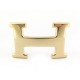 NEUF BOUCLE DE CEINTURE HERMES H EN METAL DORE POLI 32MM GOLDEN BUCKLE BELT NEW