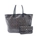 NEUF SAC A MAIN GOYARD SAINT LOUIS PM CABAS EPAULE TOILE NOIR POCHETTE TOTE BAG