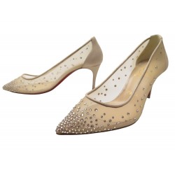 NEUF CHAUSSURES CHRISTIAN LOUBOUTIN FOLLIES STRASS 70 36.5 NEW PUMPS SHOES 1095€