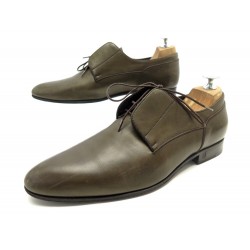 CHAUSSURES LOUIS VUITTON DERBY 6.5 IT 41 FR CUIR KAKI KAKHI LEATHER SHOES 1250€