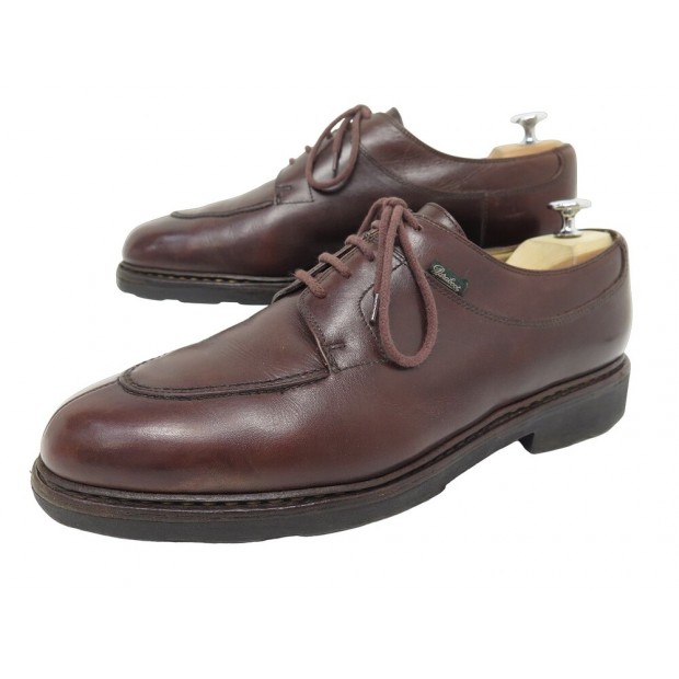 CHAUSSURES PARABOOT AVIGNON 5186 10 44 DEMI CHASSE CUIR MARRON ACAJOU SHOES 430€