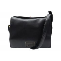 SAC A MAIN LANCEL PIA GM A096028 BANDOULIERE EN CUIR NOIR LEATHER HAND BAG 990€