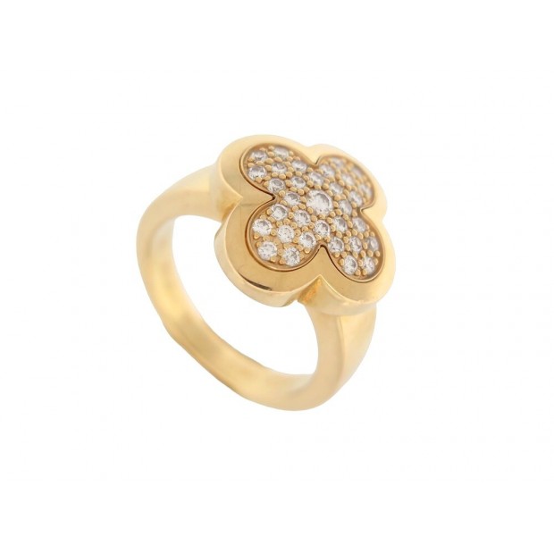 VINTAGE BAGUE VAN CLEEF & ARPELS PURE ALHAMBRA 52 OR JAUNE DIAMANTS RING 7400€