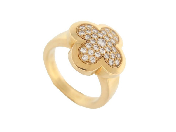 bague van cleef arpels pure alhambra 52 or