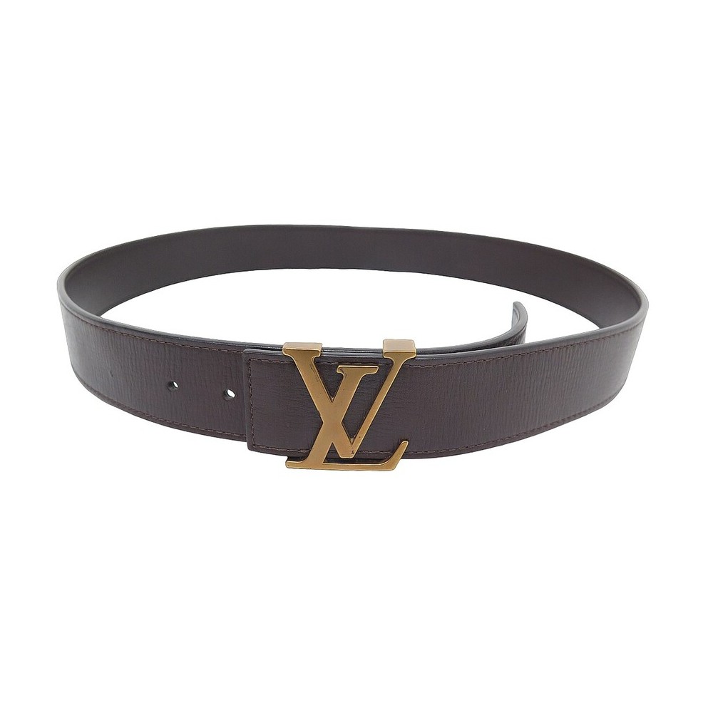 Louis Vuitton Dark Brown Leather LV Initiales Belt 100 CM Louis Vuitton