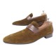 NEUF CHAUSSURES BERLUTI MOCASSINS LORENZO 7 41 DAIM CAMEL NEW SUEDE SHOES 1100€