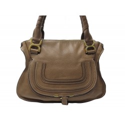 SAC A MAIN CHLOE MARCIE MM EN CUIR MARRON BROWN LEATHER PURSE HAND BAG 1950€