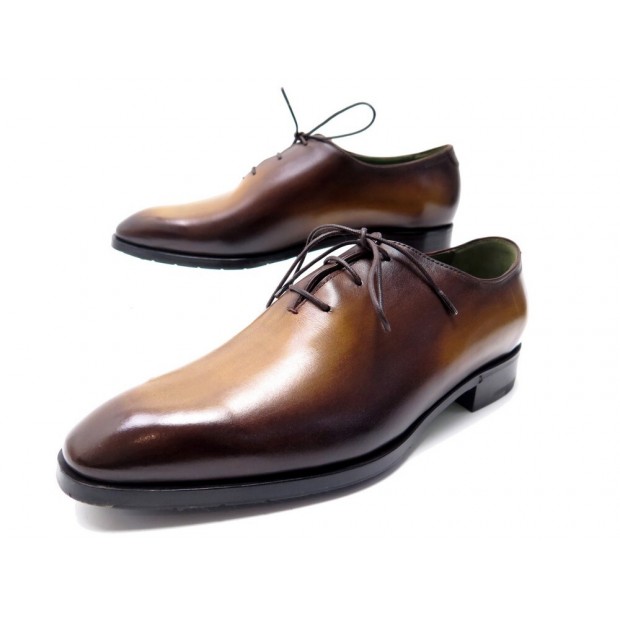 NEUF CHAUSSURES BERLUTI ALESSANDRO BROGUE 3779 RICHELIEU 37.5 CUIR MARRON 1280€