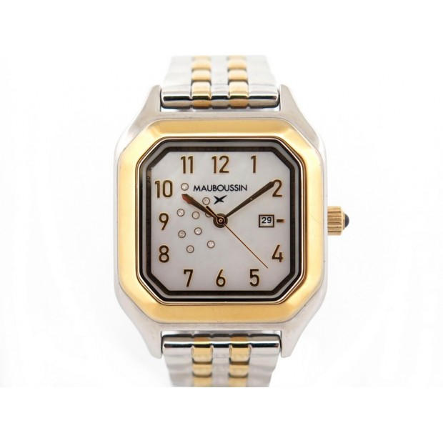 MONTRE MAUBOUSSIN BELO HORIZONTE 9556101 42MM QUARTZ ACIER BICOLORE WATCH 245€