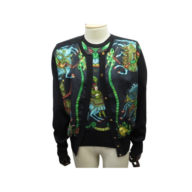 VINTAGE ENSEMBLE HERMES CARDIGAN PULL LES FETES DU ROI SOLEIL 42 L TWINSET 4000€