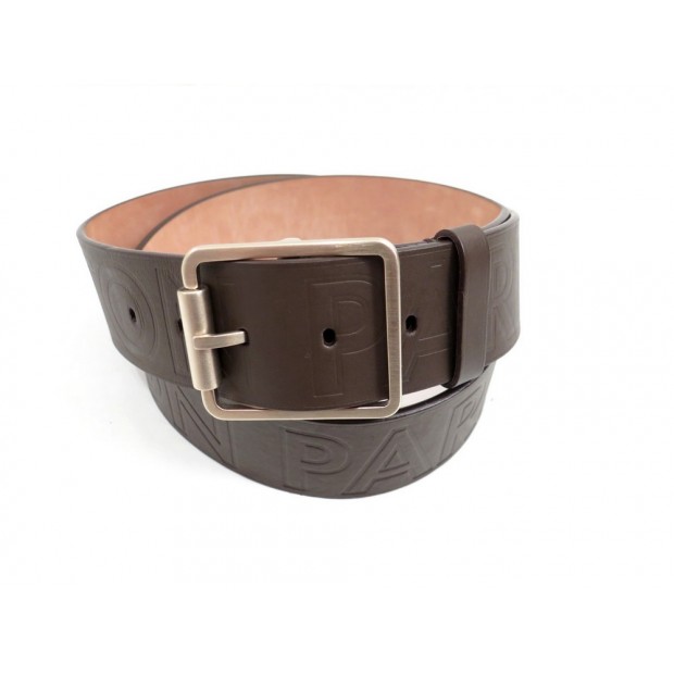 NEUF CEINTURE LOUIS VUITTON GAMME WHISPERS T 95 EN CUIR MARRON LEATHER BELT 390€