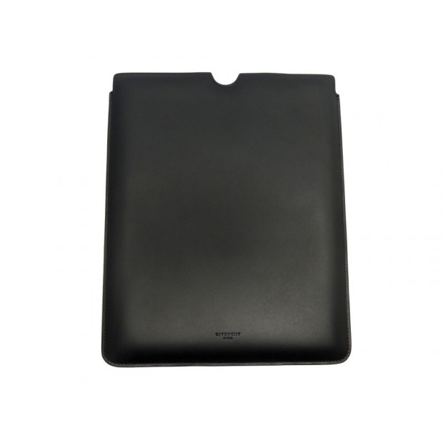 NEUF POCHETTE GIVENCHY ETUI POUR TABLETTE IPAD EN CUIR NOIR BLACK LEATHER CASE