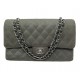 SAC A MAIN CHANEL TIMELESS CLASSIQUE BANDOULIERE TOILE GRISE HANDBAG PURSE 9850€