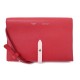 SAC A MAIN CELINE WALLET ON STRAP BANDOULIERE CUIR GRAINE ROUGE RED CLUTCH 850€