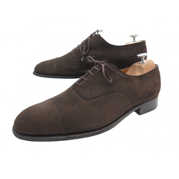 CHAUSSURES JM WESTON 300 RICHELIEU 10E 44 LARGE 44.5 DAIM LEATHER SHOES 820€