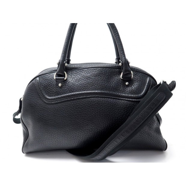 SAC DE VOYAGE HUGO BOSS EN CUIR BUFFALO GRAINE NOIR LEATHER TRAVEL BAG 400€