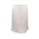 JUPE CHANEL A FRANGES EN TWEED CREME 48 XXL WITH FRINGES TRIMS SKIRT 3400€