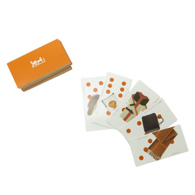 NEUF JEU DE DOMINO HERMES CARTES BLANC WHITE NEW CARDS DOMINOS GAME