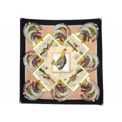 VINTAGE FOULARD HERMES COMBATS DE COQS 1ERE EDITION DE 1954 GRYGKAR SCARF 460€