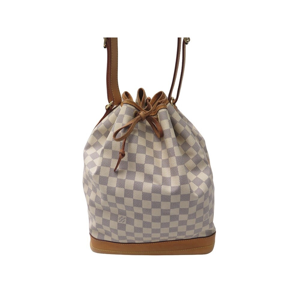 sac louis vuitton en toile damier et cuir glace marron chocolat