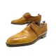 CHAUSSURES BERLUTI DERBY 2 OEILLETS 6.5 41 CUIR GOLD + EMBAUCHOIRS SHOES 1605€