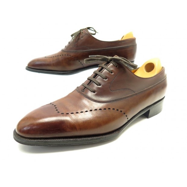 CHAUSSURES JOHN LOBB FARNDON RICHELIEU 7E 41 CUIR MARRON EMBAUCHOIRS SHOES 1560€