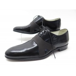 NEUF CHAUSSURES LOUIS VUITTON RICHELIEU CUIR NOIR 7.5 41.5 LEATHER SHOES 1000€