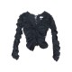 VINTAGE CHEMISIER YVES SAINT LAURENT FRONCE S 36 COTON NOIR GATHERED TOP 1800€