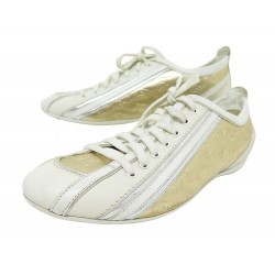 CHAUSSURES LOUIS VUITTON BASKETS CUIR MONOGRAM EMPREINTE 36.5 SNEAKERS SHOE 800€