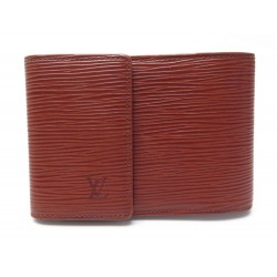 NEUF VINTAGE PORTE CHEQUIER LOUIS VUITTON CUIR EPI CAMEL CHECKBOOK HOLDER 400€