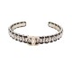 NEUF BRACELET CHANEL MANCHETTE CHAINES ENTRELACEES & STRASS 20 METAL STRAP NEW