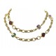 VINTAGE COLLIER CHANEL SAUTOIR GRIPOIX 1985 CABOCHONS PATE DE VERRE NECKLACE