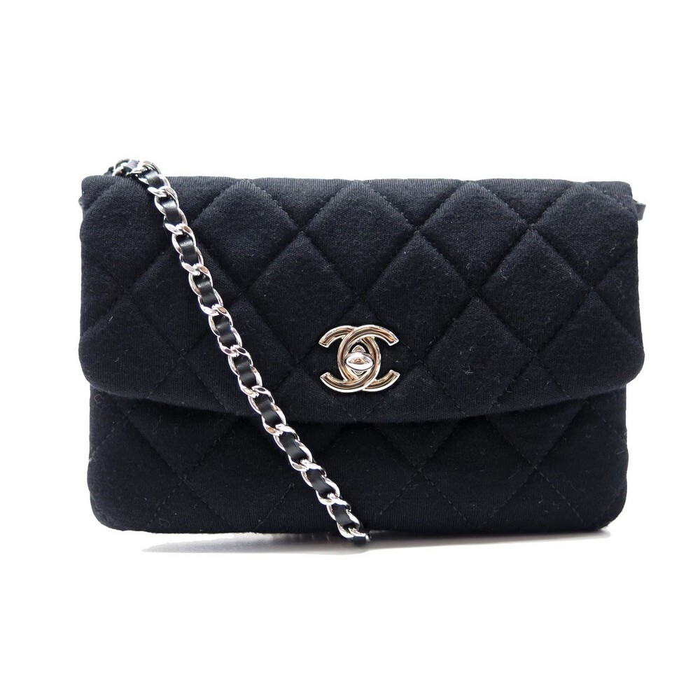 sac a main chanel mini jersey flap bag fermoir