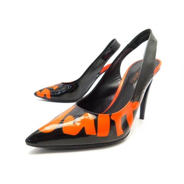 chaussures louis vuitton escarpins slingback graffiti