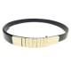 CEINTURE VERSACE BOUCLE LOGO T75 EN CUIR VERNI NOIR BLACK LEATHER BELT 570€