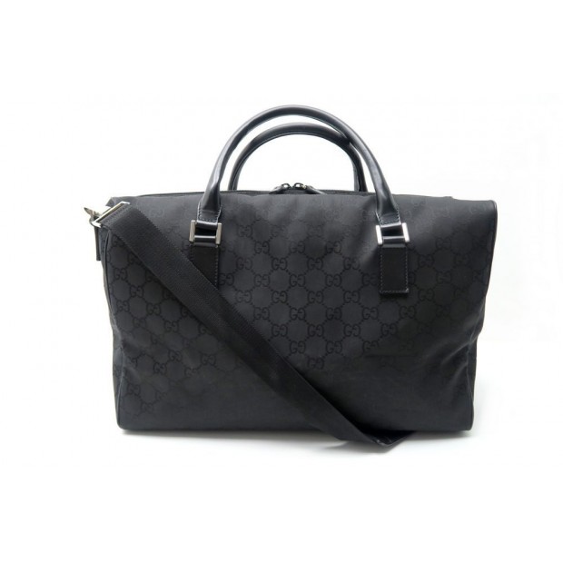 SAC DE VOYAGE A MAIN GUCCI 196356 2-WAY BOSTON BAGAGE A MAIN 50 CM NOIR BAG 850€