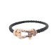 NEUF BRACELET FRED FORCE 10 GM 0B0162 MANILLE OR ROSE DIAMANT BLANC & NOIR 7730€