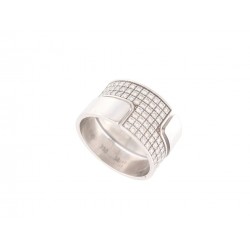 BAGUE DINH VAN SEVENTIES GM 223106 T58 OR BLANC 18K DIAMANTS 0.75CT RING 6990€