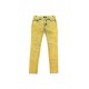 PANTALON CHANEL JEAN EFFET USE DENIM COTON JAUNE 40 M YELLOW TROUSERS 2100€