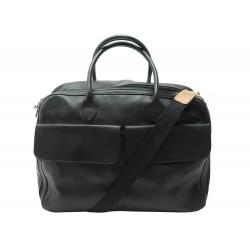 SAC DE VOYAGE LONGCHAMP WEEK-END EN CUIR GRAINE NOIR LEATHER TRAVEL BAG 710€