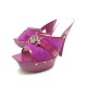 CHAUSSURES VERSACE DSF719Q 39 SANDALES A TALONS CUIR ET DAIM FUSHIA SHOES 820€