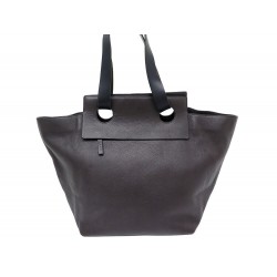 SAC A MAIN MARNI CABAS EN CUIR GRAINE MARRON BROWN LEATHER HAND BAG 1100€