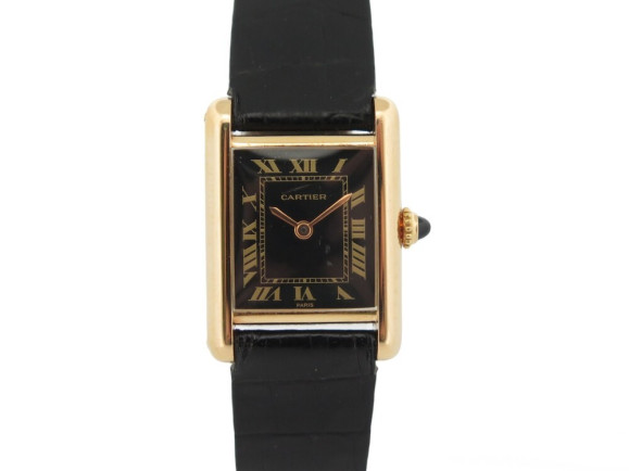 montre cartier tank pm 27 mm mecanique en or