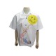 NEUF CHEMISE PALM ANGELS PIN UP PMGA087R21FAB00101 M 48 COTON BLANC SHIRT 745€