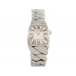 MONTRE CARTIER LA DONA LARGE 2835 28 MM QUARTZ ACIER PALLADIE STEEL WATCH 5190€