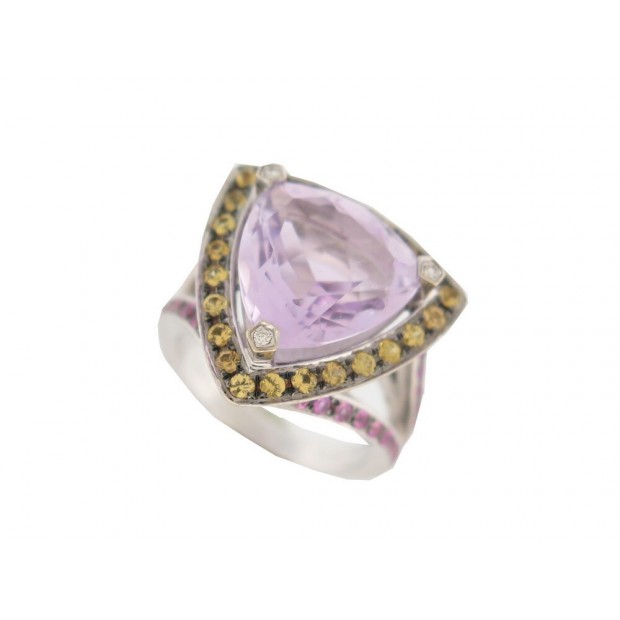 BAGUE MAUBOUSSIN TELLEMENT SUBTILE POUR MOI T53 AMETHYSTE OR BLANC 18K 2440€